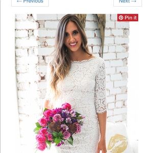 White lace dress